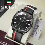 SWISH décontracté hommes montres de luxe marque en cuir sport Quartz horloge lumineux militaire montre étanche Relojes Hombre 2020