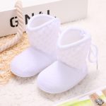 Bottes pour bébé | Bottes d'hiver chaudes pour nourrissons fille, nouveau-né, bottes en coton à fond souple et de couleur unie