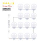 USB LED 5V lampe de maquillage applique murale beauté 2 6 10 14 Kit d'ampoules pour coiffeuse Stepless Dimmable Hollywood vanité miroir lumière