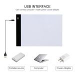 Tablette graphique A4 LED traçage boîte lumineuse conseil Art tatouage dessin Pad Table trois niveaux pochoir affichage 24*14.8cm