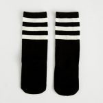 Chaussettes montantes pour bébés filles | Chaussettes noires en coton solide, Tube Long, adorables, pour enfants, chaussures de Sport, pour écoliers de 0 à 6 ans