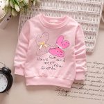Sweat-shirt d'automne pour bébés filles | En coton fraise, à manches longues, vêtements