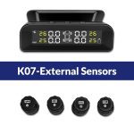 E-ACE Solar Power TPMS Car Tire Pressure Alarm Monitor System Auto Security Alarm Systems Tyre Pressure Temperature Warning