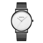 Genève Simple femmes montres haut de gamme en acier inoxydable maille Quartz montres de mode horloge dames Montre Montre Femme