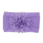 Bandeau pour bébé en mousseline | Gros bandeau avec nœud fleuri, accessoire pour cheveux Turban enfant, nouveau-né fille bambin