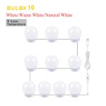 USB LED 5V lampe de maquillage applique murale beauté 2 6 10 14 Kit d'ampoules pour coiffeuse Stepless Dimmable Hollywood vanité miroir lumière