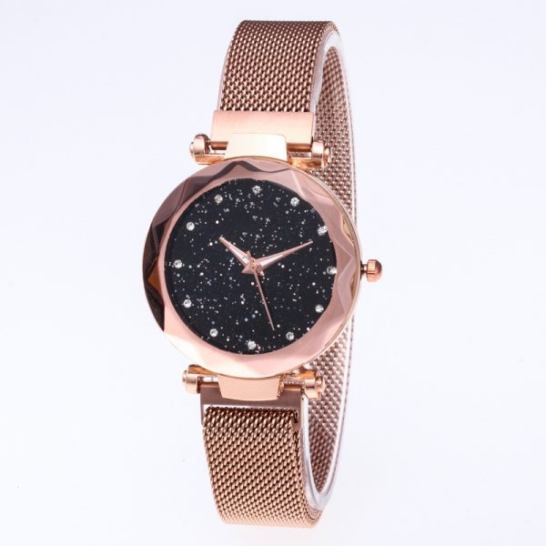 Reloj Mujer luxe ciel étoilé femmes montres or magnétique maille ceinture bracelet montre femmes mode robe montre-bracelet Zegarek Damski