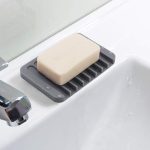 Savon en Silicone douche cuisine salle de bain | Modèle économiseur de savon, chute d'eau, Design antidérapant porte-savon pour douche, cuisine, nettoyage facile, Silicone Flexible