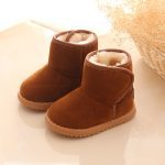 Mode enfants bottes d'hiver bébé garçons filles en cuir neige Martin botte enfants Super chaud botte avec des chaussures en peluche enfants bottes de neige