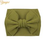 2020 nouveauté grand 7 "cheveux nœuds bandeau gaufre tissu élastique bandes de cheveux bricolage filles cheveux accessoires accessoires de mode