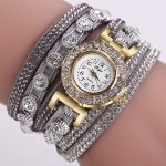 Montres à Quartz femmes montres accessoires de luxe mode décontracté analogique Quartz strass Bracelet montre cadeau livraison gratuite Z5