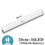 2020 LED veilleuse capteur de mouvement sans fil USB Rechargeable 20 30 40 50cm nuit lampe pour armoire de cuisine armoire applique