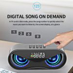 Haut-parleur Bluetooth Cool hibou conception LED Flash Portable sans fil haut-parleur TF carte FM Radio réveil TV basse affichage intelligent M6