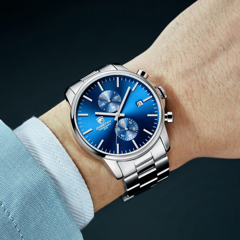 Hommes montre guépard haut marque de luxe affaires montre-bracelet mode décontracté acier inoxydable sport étanche horloge Relogio Masculino