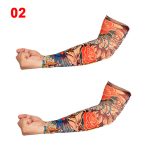 2 pièces bras élastique tatouage manches faux temporaire bas tatouage unisexe UV Protection tatouage manches Nylon gant