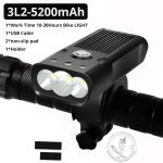 TRLIFE XHP90 Bike Light USB Rechargeable LED 5200mAh MTB Front Lamp 3T6/3L2 Headlight Ultralight LED Flashlight Bicycle Light
