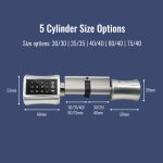TT lock app smart cylinder door lock keyless replacement lock euro profile cylinder