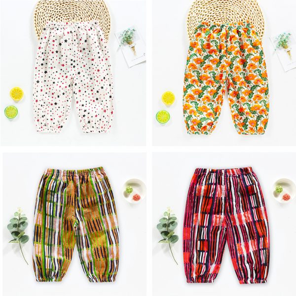 HIPAC enfants pantalons printemps et été sauvage Harem garçons dessin animé grand PP pantalon bébé coton mode pantalon plusieurs couleurs imprime