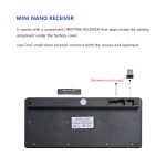 2.4G sans fil clavier et souris Combo pleine grandeur Ultra mince sans fil clavier d'ordinateur souris ensemble pour Windows/Mac Home Office jeu