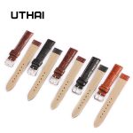 UTHAI Z08 bracelet de montre bracelets en cuir véritable 10-24mm accessoires de montre de haute qualité couleurs marron bracelets de montre