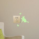 Autocollant interrupteur lumineux de dessin animé | Autocollant mural, lueur dans la nuit, autocollant étoile de lune pour la maison, décoration de chambre d'enfant