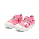 JGSHOWKITO filles toile chaussures chaussures de sport doux enfants course baskets couleur bonbon avec dessin animé lapin carottes imprime enfants