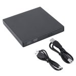 Nouvelle lumière 13.5*13.2*1.6 cm Ultra mince externe Slot-in USB 2.0 externe DVD Combo CD-RW lecteur de graveur cd± rw DVD ROM noir