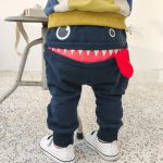 Bébé garçons filles pantalons mignon grande bouche monstre enfant en bas âge pantalon automne hiver Costumes Cototn 0-4years infantile chaud vêtements décontractés