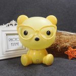 Troisième vitesse gradation lampes de Table dessin animé Kitty cochon ours lapin lampe de lit enfants Protection des yeux livre lumière tactile USB lumière LED