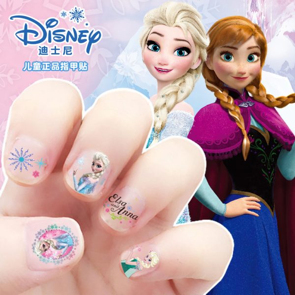 Filles congelées elsa et Anna maquillage jouets ongles autocollants Disney neige blanche princesse Sophia Mickey Minnie enfants boucles d'oreilles autocollant jouets