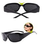 Unisexe noir Vision soins trous d'épingle oeil exercice lunettes trous d'épingle lunettes vue améliorer plastique haute qualité TXTB1