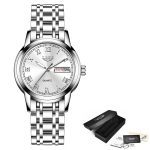 LIGE dame montre de mode femmes montre à Quartz femmes montres Date semaine acier inoxydable femme robe horloge xfcs relogio feminino