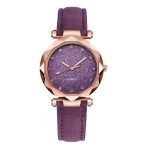 Décontracté femmes romantique ciel étoilé Montre-bracelet en cuir strass concepteur dames horloge robe Simple Gfit Montre Femme