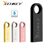 Nouveau TECHKEY clé usb lecteur flash 64GB 32GB 16GB 8GB 4GB lecteur de stylo clé usb étanche argent u disk memoria cel clé usb cadeau