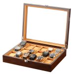 18 fentes montre boîte en bois montre-bracelet hommes boîte de rangement horloge/écrin de montre pratique montre bijoux organisateur