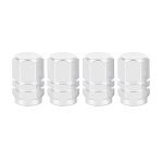 Bouchons de tige de Valve d'air | Pneu en aluminium, tige de jantes, argent couvercle de pneu, voiture camion vélo roue de voiture, pneus vannes universelles de 4 pièces