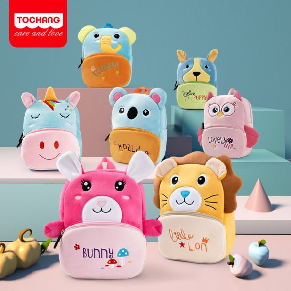 Sac d'école en peluche douce 3D | Sac à dos mignon, pour garçons et filles, joli sac de dessin animé, pour bébés et tout-petits, nouvelle collection 2020