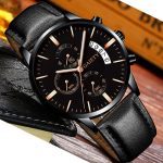 2019 relogio masculino montres hommes mode Sport boîte en acier inoxydable en cuir bande montre Quartz affaires montre-bracelet reloj hombre