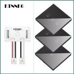 Interrupteur à capteur tactile mural 433Mhz 90-250V | Interrupteur d'éclairage standard général, commutateur d'alimentation de commutation en verre de cristal, commutateur à 1 voie