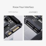 ORICO mSATA à 2.5 pouces SATA 22PIN adaptateur SSD carte pleine taille prise en charge mSATA à SATA3 SSD pour 25X30 mSATA SSD