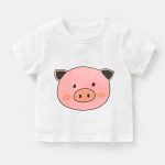 T-shirt manches courtes fille | Vêtements d'été décontractés, en coton, pour bébés garçons