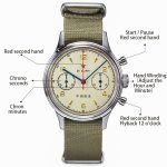 1963 pilotes de l'armée de l'air chinoise chronographe montres Original réel st1901 saphir horloge hommes mécanique main vent montre-bracelet