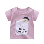 Nouveau-né garçon fille été coton ensembles bébé unisexe dessin animé impression T-shirt Blouse garçons filles à manches courtes pull t-shirt décontracté chemises