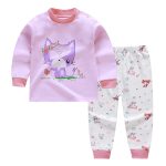 Bébé garçons filles pyjamas ensembles bande dessinée impression coton garçons vêtements de nuit automne printemps hiver à manches longues hauts + pantalons 2 pièces 1-5 ans