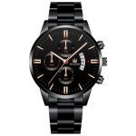 Hommes de luxe affaires militaire montre à Quartz or acier inoxydable bande hommes montres Date calendrier mâle horloge Relogio direct montre