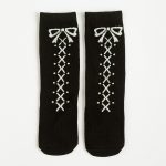 Chaussettes montantes pour bébés filles | Chaussettes noires en coton solide, Tube Long, adorables, pour enfants, chaussures de Sport, pour écoliers de 0 à 6 ans