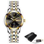 LIGE dame montre de mode femmes montre à Quartz femmes montres Date semaine acier inoxydable femme robe horloge xfcs relogio feminino