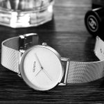 Genève Simple femmes montres haut de gamme en acier inoxydable maille Quartz montres de mode horloge dames Montre Montre Femme
