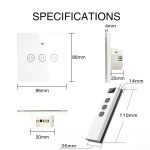 Stores à rideau tactile intelligent WiFi RF | Interrupteur de volet roulant, applications Smart Life, fonctionne avec Alexa Echo Google Home
