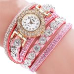 Montres à Quartz femmes montres accessoires de luxe mode décontracté analogique Quartz strass Bracelet montre cadeau livraison gratuite Z5